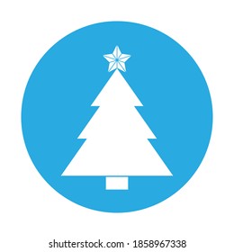 Simple illustration of Christmas tree Concept for Christmas holiday