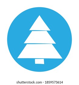 Simple illustration of Christmas tree Concept for Christmas holiday