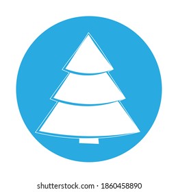 Simple ilustración del árbol de Navidad Concepto para vacaciones de Navidad