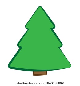 Simple illustration of Christmas tree Concept for Christmas holiday