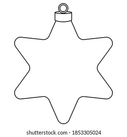 Simple illustration of Christmas tree toy Object for christmas design, mockup