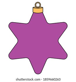 Simple illustration of Christmas tree toy Object for christmas design, mockup