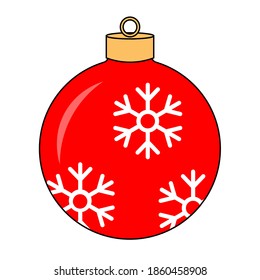 Simple ilustración de juguete de árbol de Navidad Objeto para diseño de navidad, burla