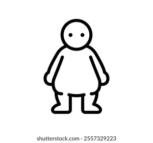 Simple illustration of a chubby person Vector