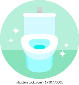 Simple illustration of a clean 
toilet seat