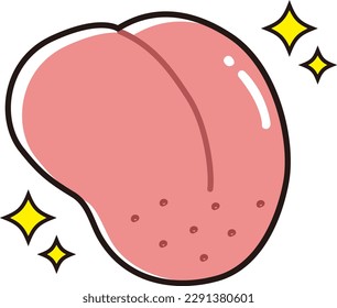 Simple illustration of a clean tongue