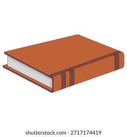 Una simple ilustración de un libro cerrado y marrón