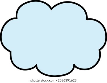 Simple illustration of cloud shapes