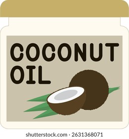 Uma ilustração simples de óleo de coco
