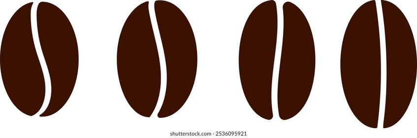 Ilustración simple de granos de café