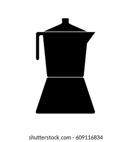 Simple illustration of a coffee maker, isolated on white background.