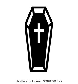 Simple illustration of coffin vector icon 