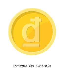 Simple illustration of Dông coin Concept of internet currency