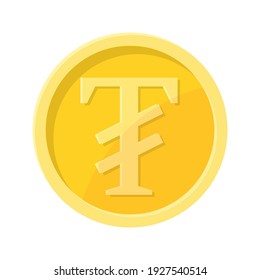 Simple illustration of Tögrög coin Concept of internet currency