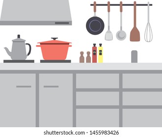 Simple illustration of cooking materials