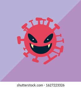 simple illustration of corona virus,  2019-nCoV virus