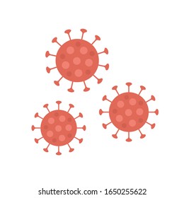 simple illustration of corona virus