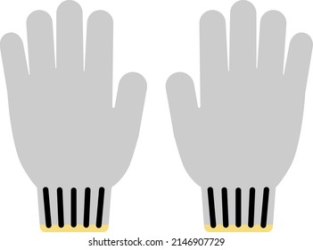 simple illustration of cotton gloves