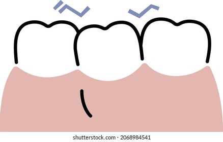 simple illustration of crooked teeth
