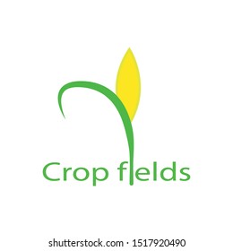 Simple Illustration Crop Fields Logo Stock Vector (Royalty Free ...