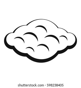 Simple illustration of curly cloud vector icon for web