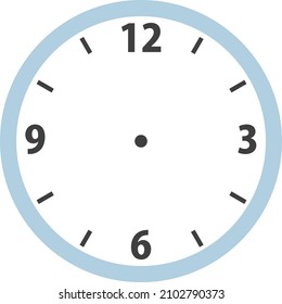 Simple illustration of a cute clock without hands svg