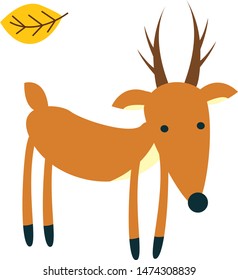 Simple illustration of cute deer