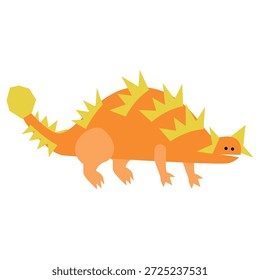 Uma ilustração simples de um personagem de dinossauro bonito com um corpo espetado.