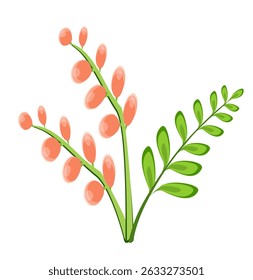 Simple illustration cute flowers pastel 
