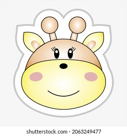 simple illustration of a cute giraffe vector. can be used for children's books