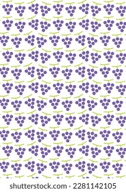 Ilustración simple de uvas preciosas