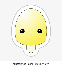 simple illustration of cute ice cream vector, can be used for children's books and children's knowledge.