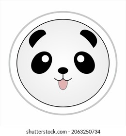 simple illustration of a cute panda vector. can be used for children's books