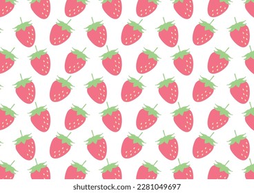Simple illustration of cute strawberry