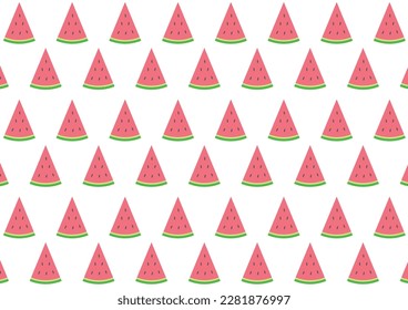 Simple illustration of cute watermelon