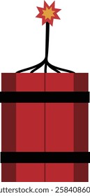 A simple illustration of a cylindrical bomb called dynamite