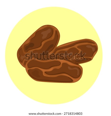 Simple illustration of dates fruit suitable for ramadan theme