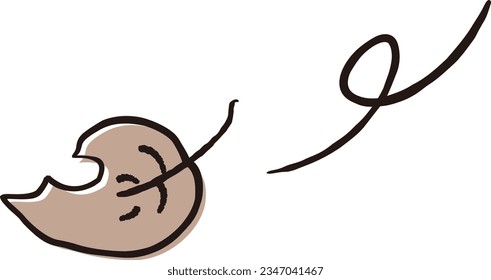 Ilustración simple de hojas muertas