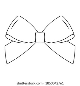 Simple illustration of decorative bow Christmas and happy new year symbol