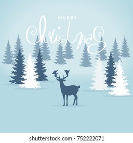 Simple Illustration Deer Wild Forest Stock Vector (Royalty Free ...