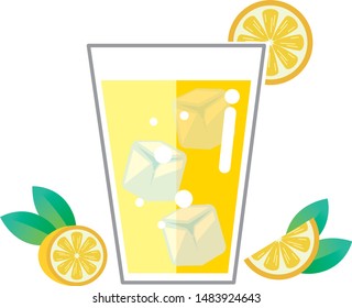Simple illustration of delicious lemonade