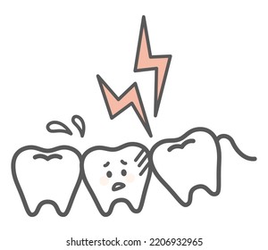 simple illustration for dentist and teeth