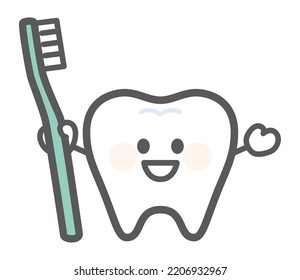 ilustración simple para dentista y dientes