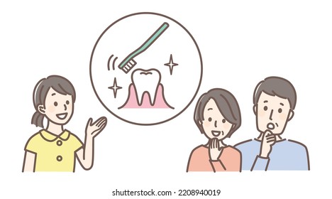 simple illustration for dentist and teeth