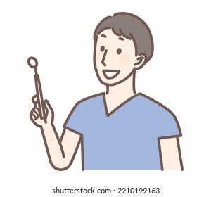 simple illustration for dentist and teeth