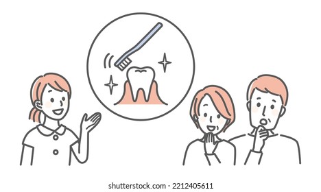 simple illustration for dentist and teeth