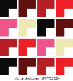 Simple illustration design of a box shape with various kinds of colors