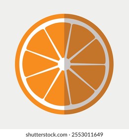 Diseño de ilustración simple de un corte naranja