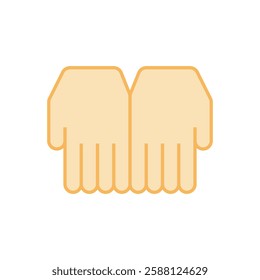 Simple illustration design of hand icon vector. 