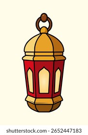 Design de Ilustração Simples de Lanterna Lâmpada